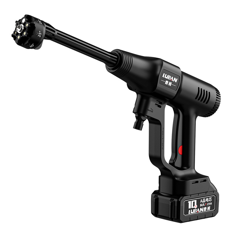Rechargeable multi-functional car washing high-pressure water gun electric display shift electric high-power garden spraying flower watering household