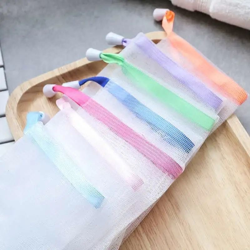 Foaming net soap bag bubbler large cleansing shampoo thickened soap net bag face washing soap bag in stock wholesale