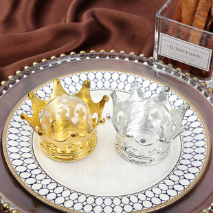 New 3D Electroplated Crown Candy Box Plastic Wedding Accompanying Gift Candy Box Creative Food Packaging Candy Box
