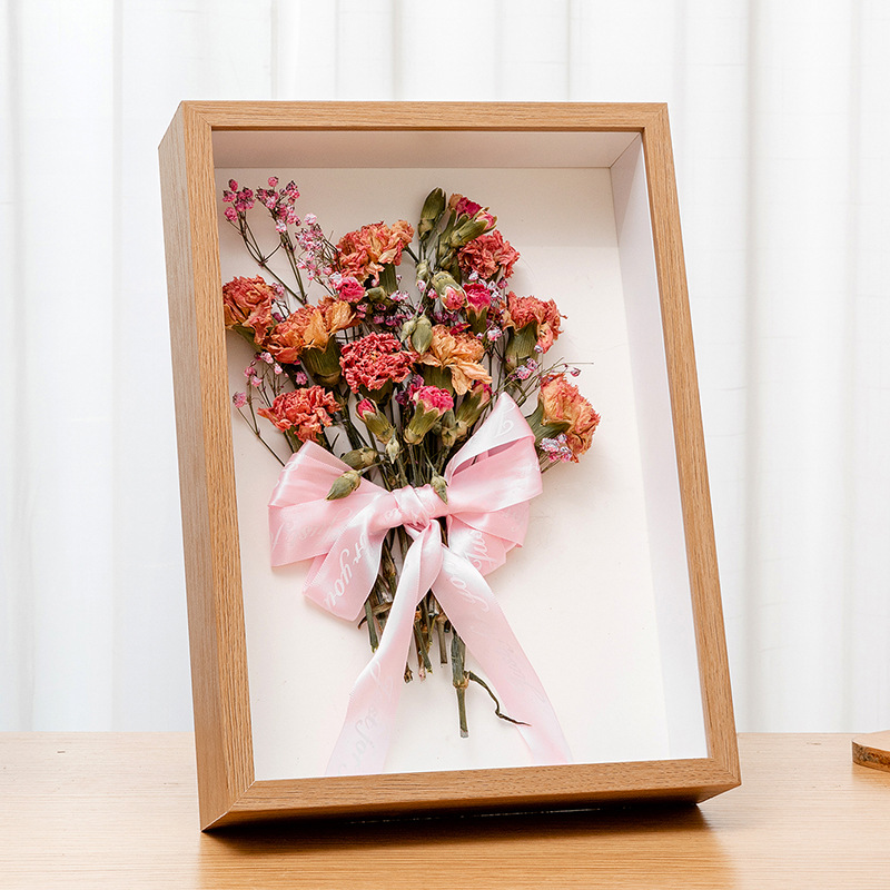 Light picture frame wholesale three-dimensional hollow 3CM8 inch dried flower photo frame table 5CM handmade diy gift a4A3