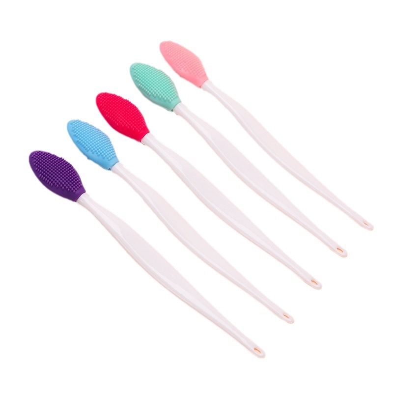 Silicone nose washing brush long handle multi-effect beauty tool blackhead brush pore cleaning artifact face dead angle cleaning brush
