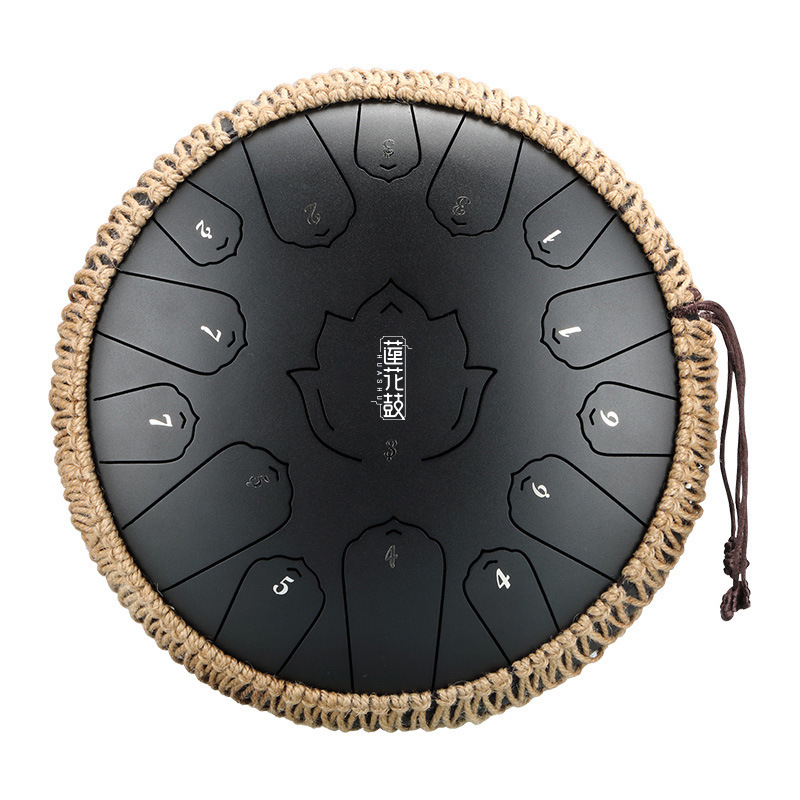[hua Shu Lotus Ethereal Drum] 15-tone Tambourine Color Empty Drum Export Steel Tongue Drum Percussion Instrument Sanskrit Drum Gift