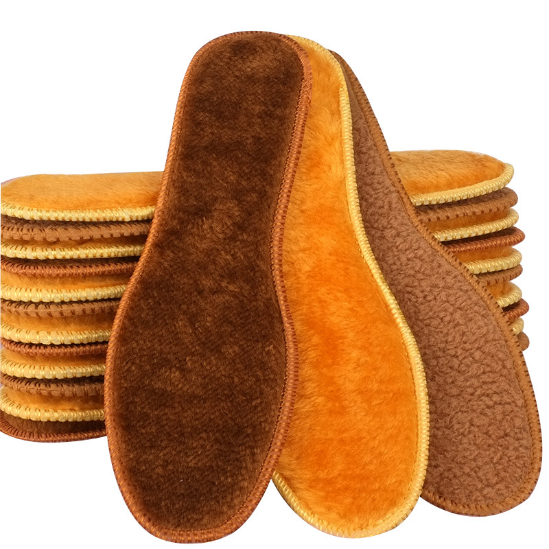 Insole Winter Thickened Men's fleece-lined Warm Insole Soft Bottom Not Tired Feet Sweat-absorbent Felt Insole Alpaca Cotton Insole