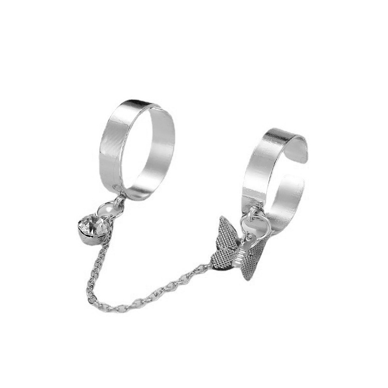 Perséinlechkeet Krawatt Kette Kombinatioun Päiperleksring Punk Fan Ouverture Unisex Ring Fangerring fir Männer a Fraen_voghion.com