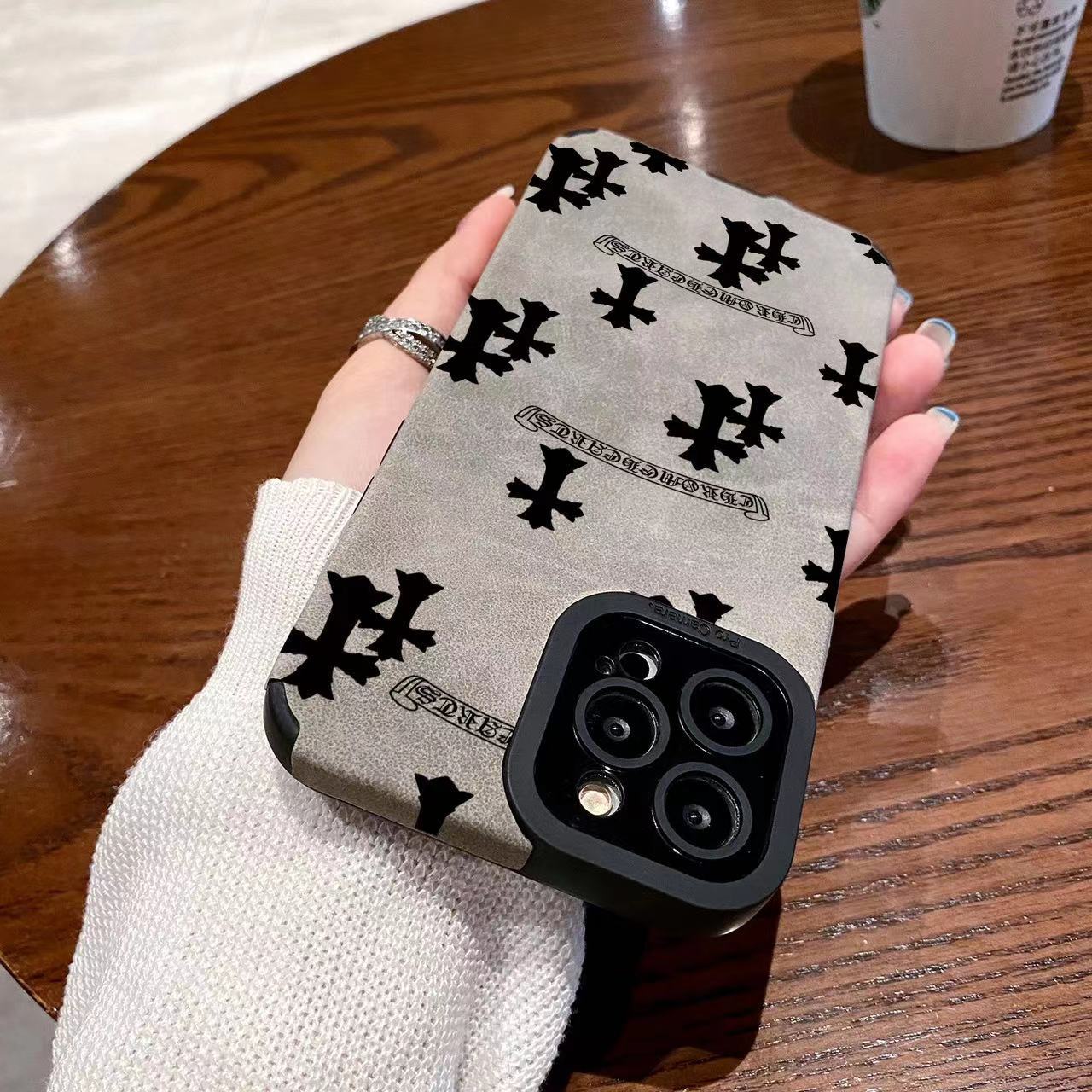 潮牌十字架適用蘋果14手機殼iPhone14promax新款14pro女款11pro