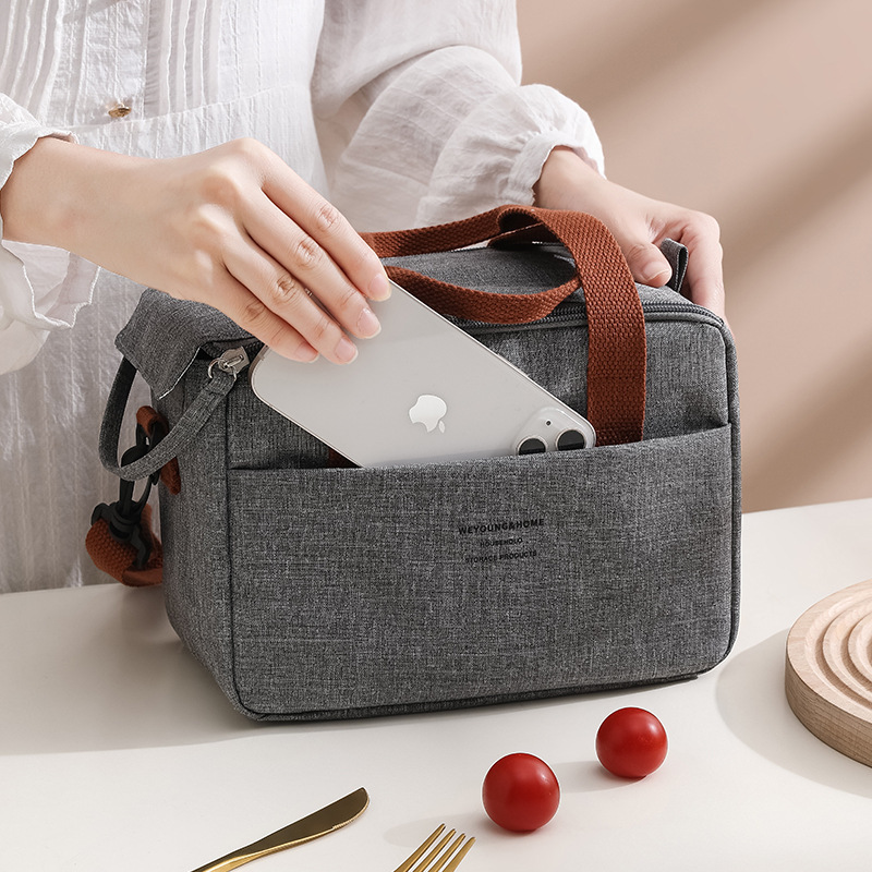 High-looking thermal insulation office worker lunch box bag aluminum foil waterproof large capacity lunch bag cross-border hot selling portable lunch bag