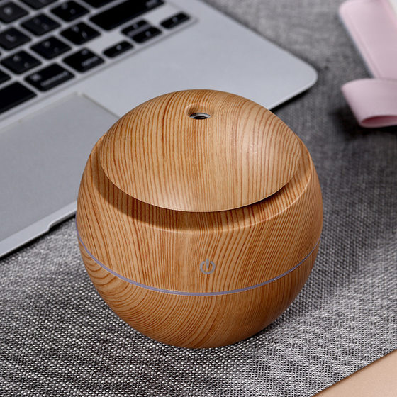 Cross-border 200ml mushroom wood grain humidifier silent colorful Air creative vase bedroom moisturizing aromatherapy spray