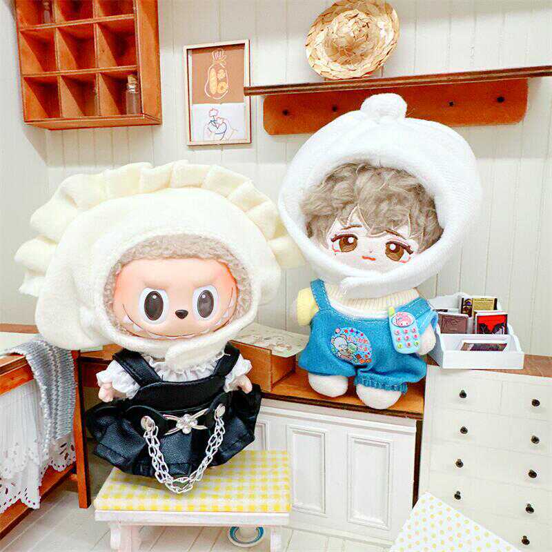 10cm Baby Clothes Cute Buns and Dumplings Hat Pull Cloth Headgear 15cm Cotton Doll Clothes Dress Up