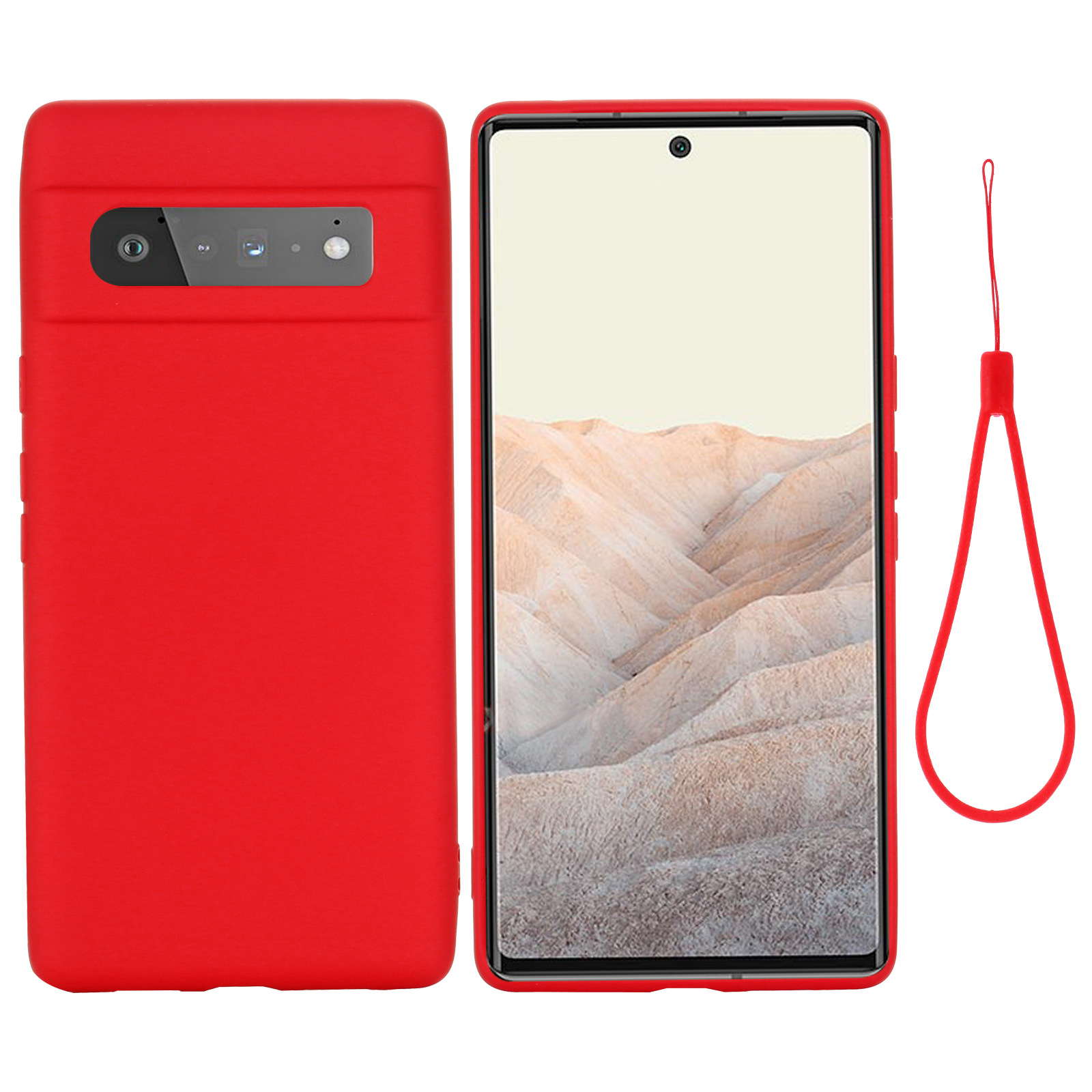 For Pixel6 Liquid Silicone Case 4A-5G/5 XL Google Pixel 4 Fluff Phone Case Pixel 5