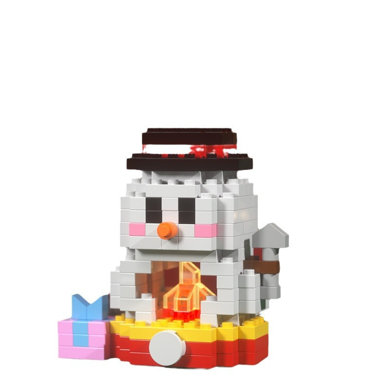 Compatible with Lego Christmas Blocks Christmas Tree Elk Microparticles Desktop Ornaments Educational Assembled Toys Wholesale