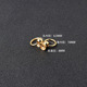 8mm shallow gold bottom