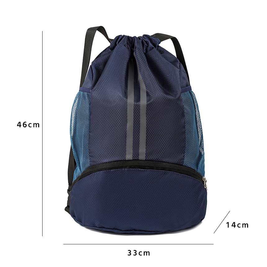 New Large Basketball Bag Dry and Wet Separate Swimming Bag with Shoe Bin Football Bag Bundle Pocket Backpack Travel Storage Bag