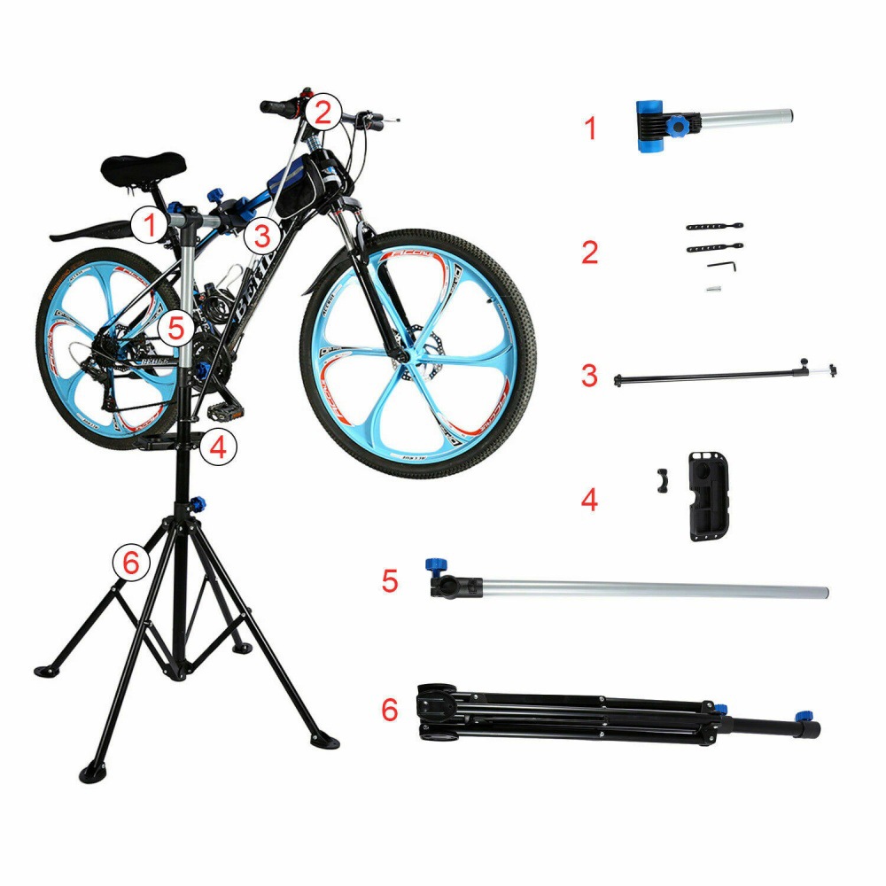 Bicycle repair rack bicycle repair rack repair platform mountain bike folding quick release vertical parking display rack