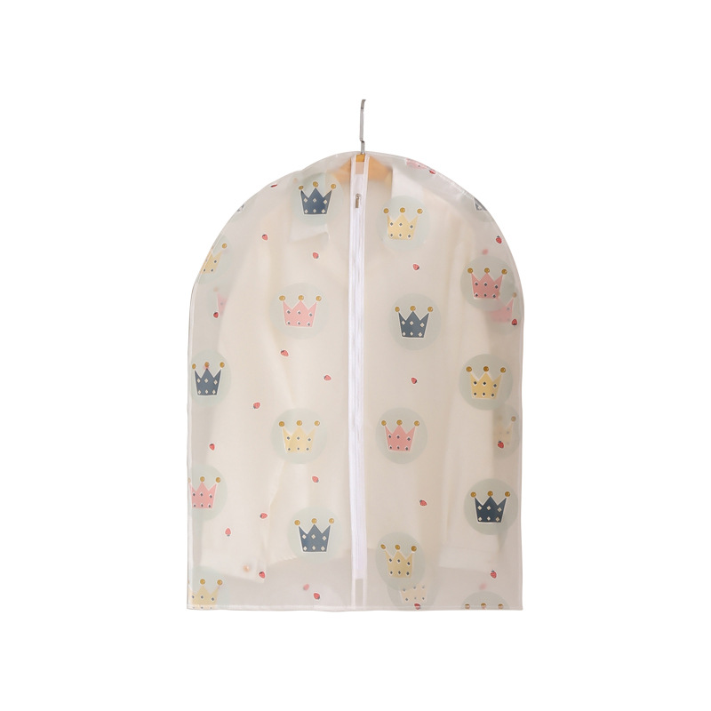 PEVA clothes dust cover bag clothes bag clothes transparent storage household flat folding waterproof finishing bag wholesale