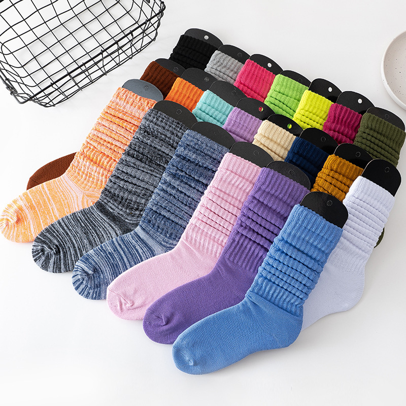 SYVISS純色スタッキングソックス欧米の男女ストッキング保温レギンスのクロスボーダーslouch socksの泡の靴下|undefined