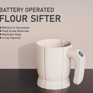 Cross-border Electric Flour Sieve, Sugar Powder Sieve, Filter Sieve, Portable Household Electric Flour Sieve, Baking Flour Sieve