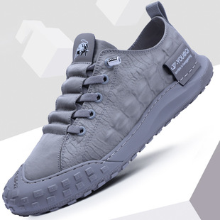 2024 Spring New Canvas Shoes Korean Style Cloth Shoes Men's Shoes Umbrella Cloth Toe Men's Ice Silk Casual Trendy Shoes