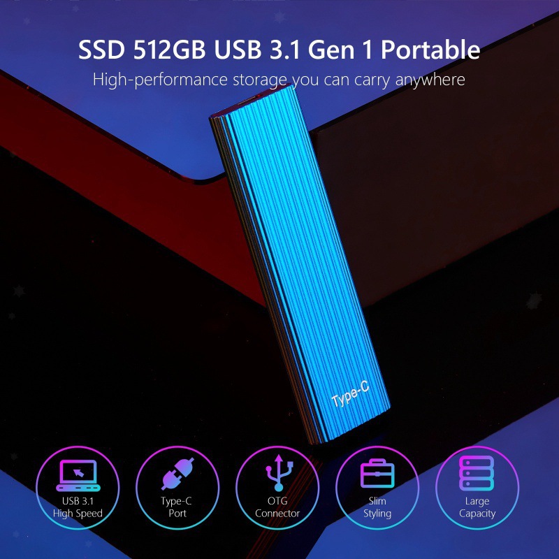 Cross-border foreign trade mini striped SSD mobile SSD ultra-thin portable large capacity mobile computer hard disk