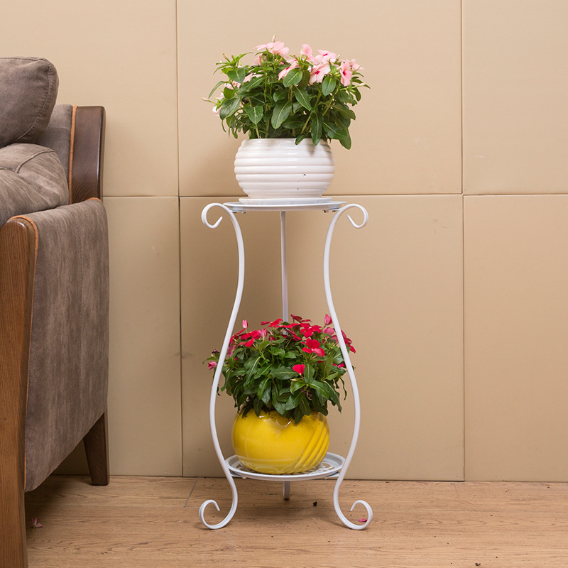 European-style iron multi-layer flower stand green radish hanging orchid balcony flower stand floor living room indoor floor flower pot stand