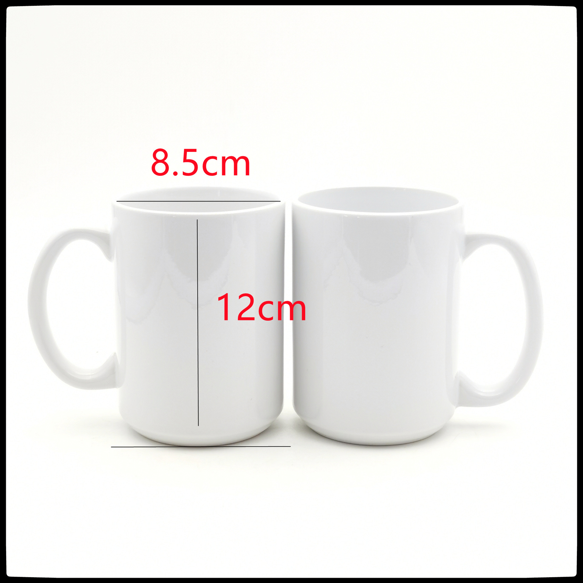 Factory wholesale 15oz white Cup heat transfer sublimation scraping white black mug coating Cup