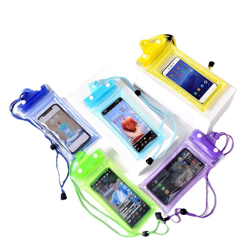Mobile Phone Waterproof Bag Zero Delay Trifold Airbag Floating Transparent Velcro Drifting Swimming Mobile Phone Waterproof Bag