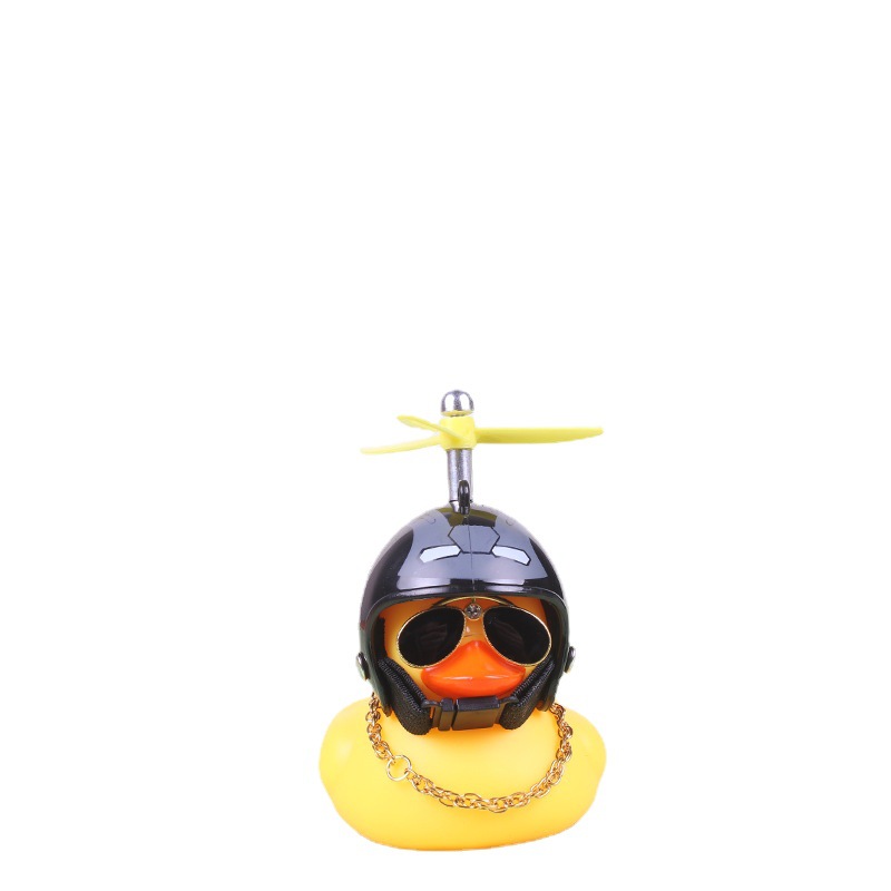 TikTok Car Yellow Duck Creative Bamboo Dragonfly Breaking Wind Duck Car Accessories Ornaments Internet Celebrity Social Duck