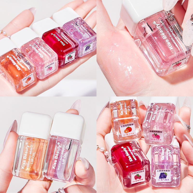 Kiss Beauty прозрачная глазурь для губ блеск для губ обычный увлажняющий блеск для губ пухлая глазурь для губ трансграничная оптовая продажа