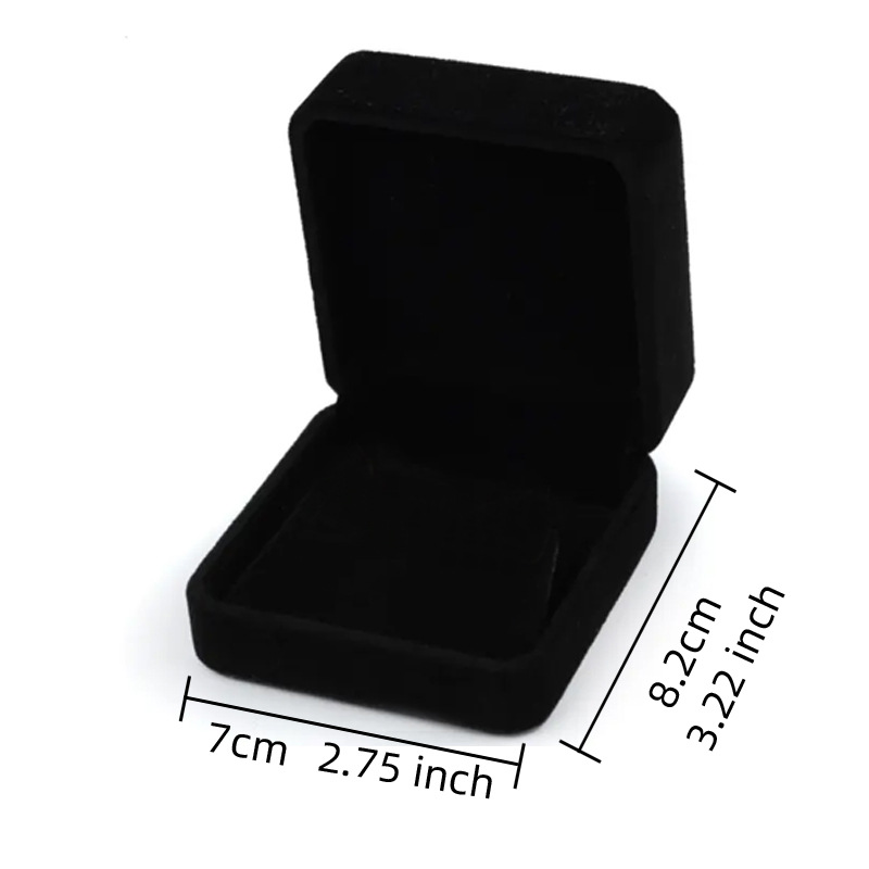 Jewelry Gift Jewelry High-grade Flannel Jewelry Box Black Flannel Bag Flat-blade Screwdriver Curns Small Funnel