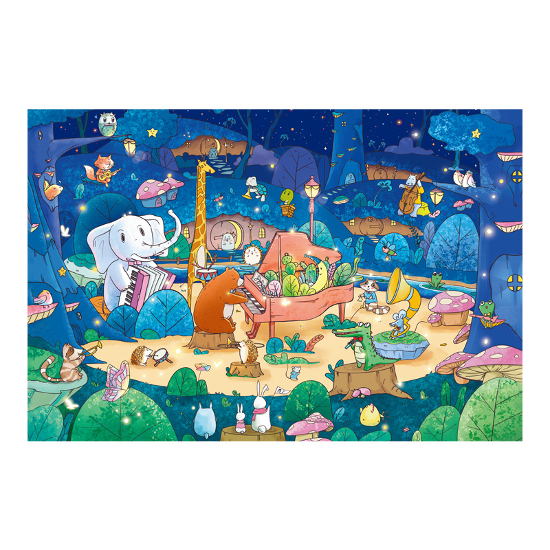 Ancient Ocean World Children's 200 Piece Puzzle Original Illustration Underwater Adventure Adventure Boys and Girls Educational Toys