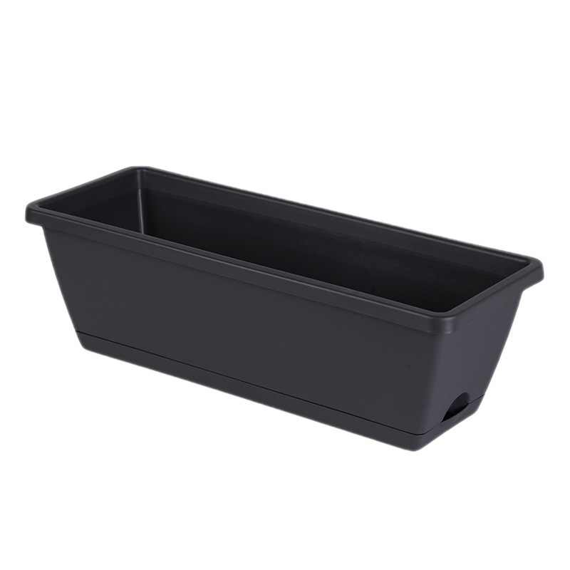 Balcony Vegetable Planting Basin Vegetable Planting Artifact Household Balcony Vegetable Rectangular Plastic Long Flower Pot Trough Potted Planting Basin