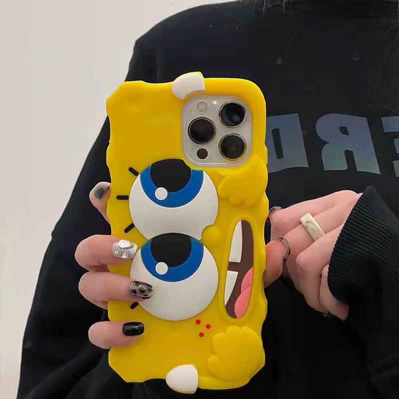 Cartoon SpongeBob SquarePants suitable for iPhone13Promax Apple 11 mobile phone case 12 silicone xs/xr female 8plus