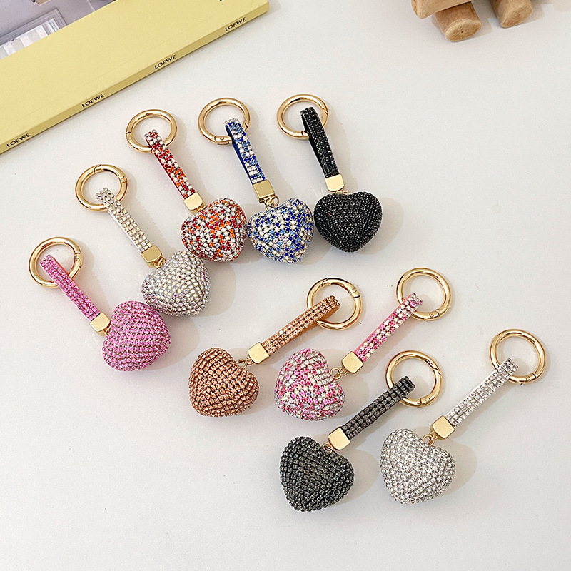 Корейская версия взрыва Полный брелок Diamond Love влюбленные изысканный кулон кольцо автомобильная сумка аксессуары брелок оптом