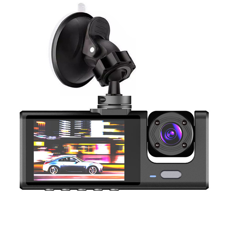 Новый 2-дюймовый экран вождения рекордер 3-way HD 1080P три объектива Парковка Мониторинг с ночного видения автомобиля DVR