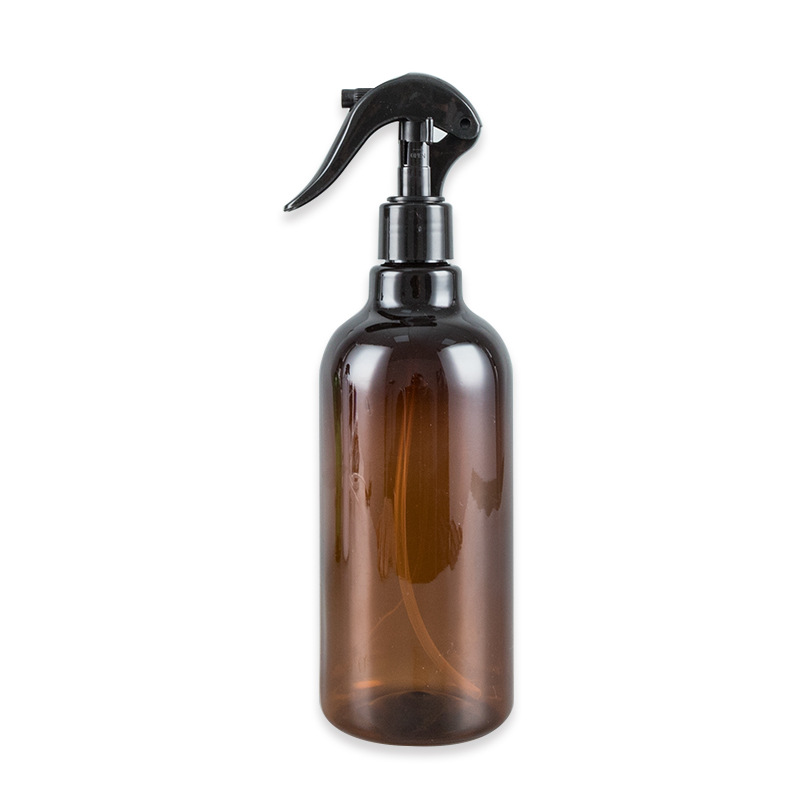500ml long neck bottle with mouse hand button spray gun cosmetic packaging pure Dew spray split pet empty bottle