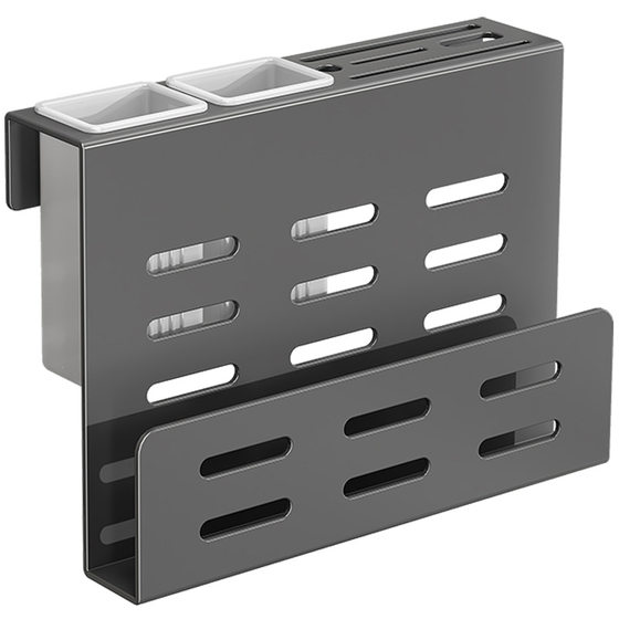 Knife Holder Wall-mounted Stainless Steel Kitchen Knife Chopsticks Tube Cage Pot Cover Chopping Board Integrated Multi-functional Storage Kitchen Storage Rack