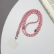 Pink black twill + clip
