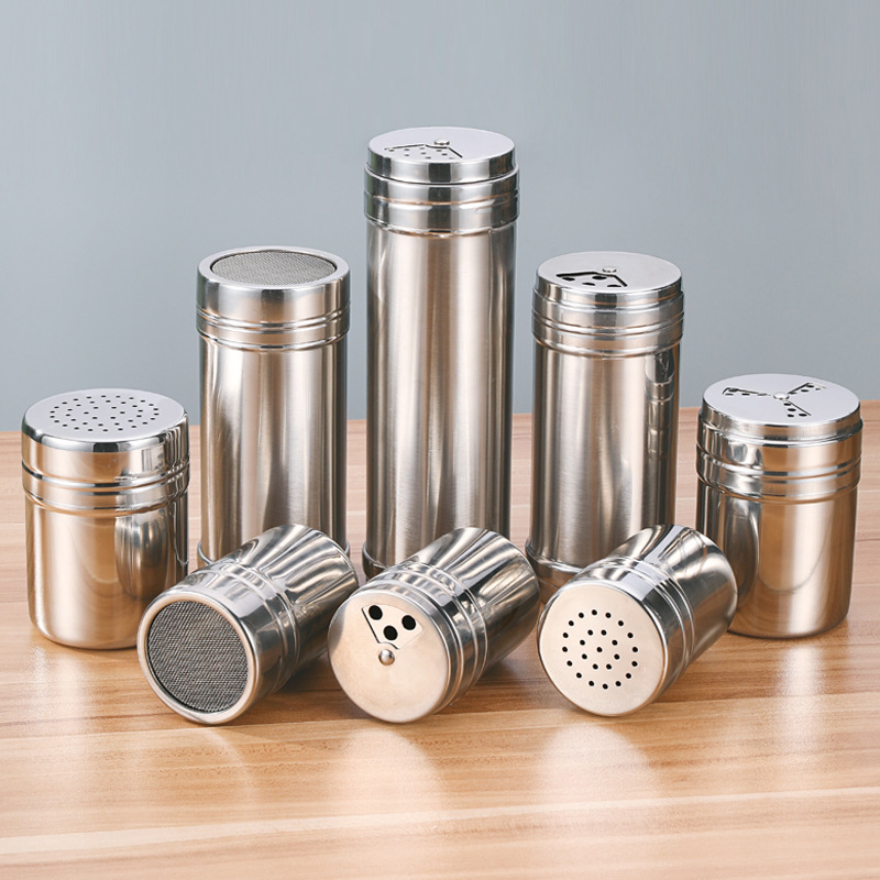 Stainless steel seasoning bottle outdoor barbecue seasoning jar seasoning box jar pepper cumin bottle Jar Spice Commercial