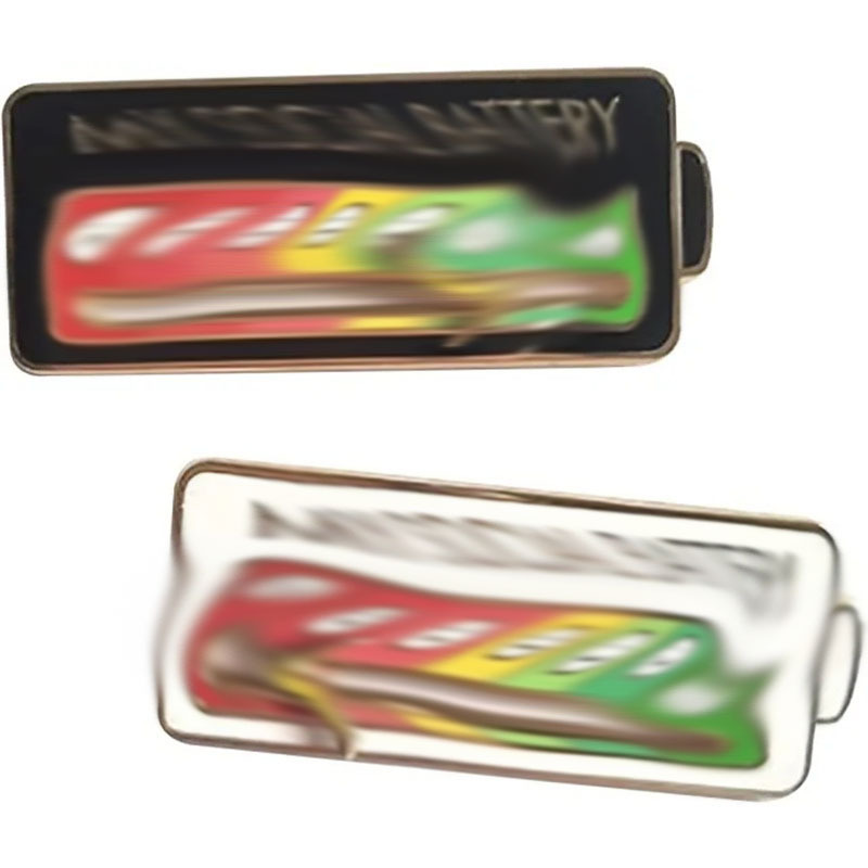 Funny Social Mood Brooch Pin for 7Days creative battery energy indicator Brooch