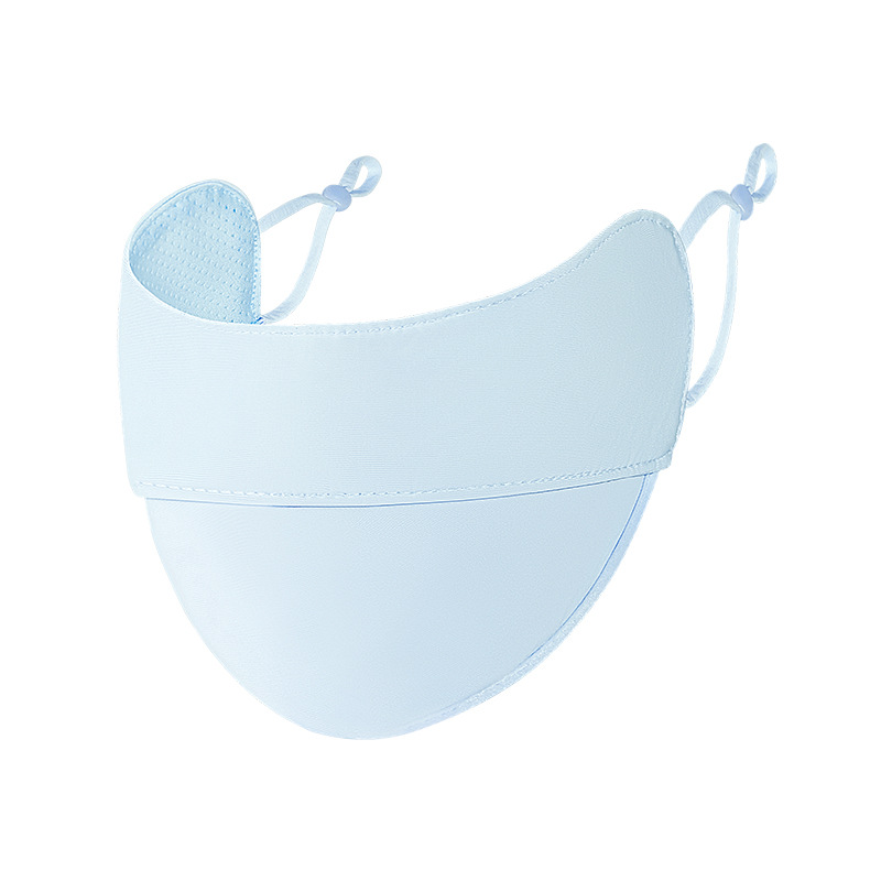 Polyester Breathable Sunscreen Mask Summer Sports Women's Anti-ultraviolet Thin Three-dimensional Eye Protector Ice Silk Mask Solid Color