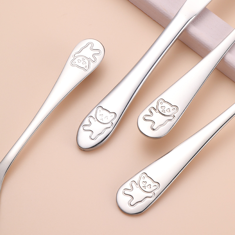 304 stainless steel tableware children's cartoon Western steak knife and fork creative cute bear knife and fork spoon tableware set