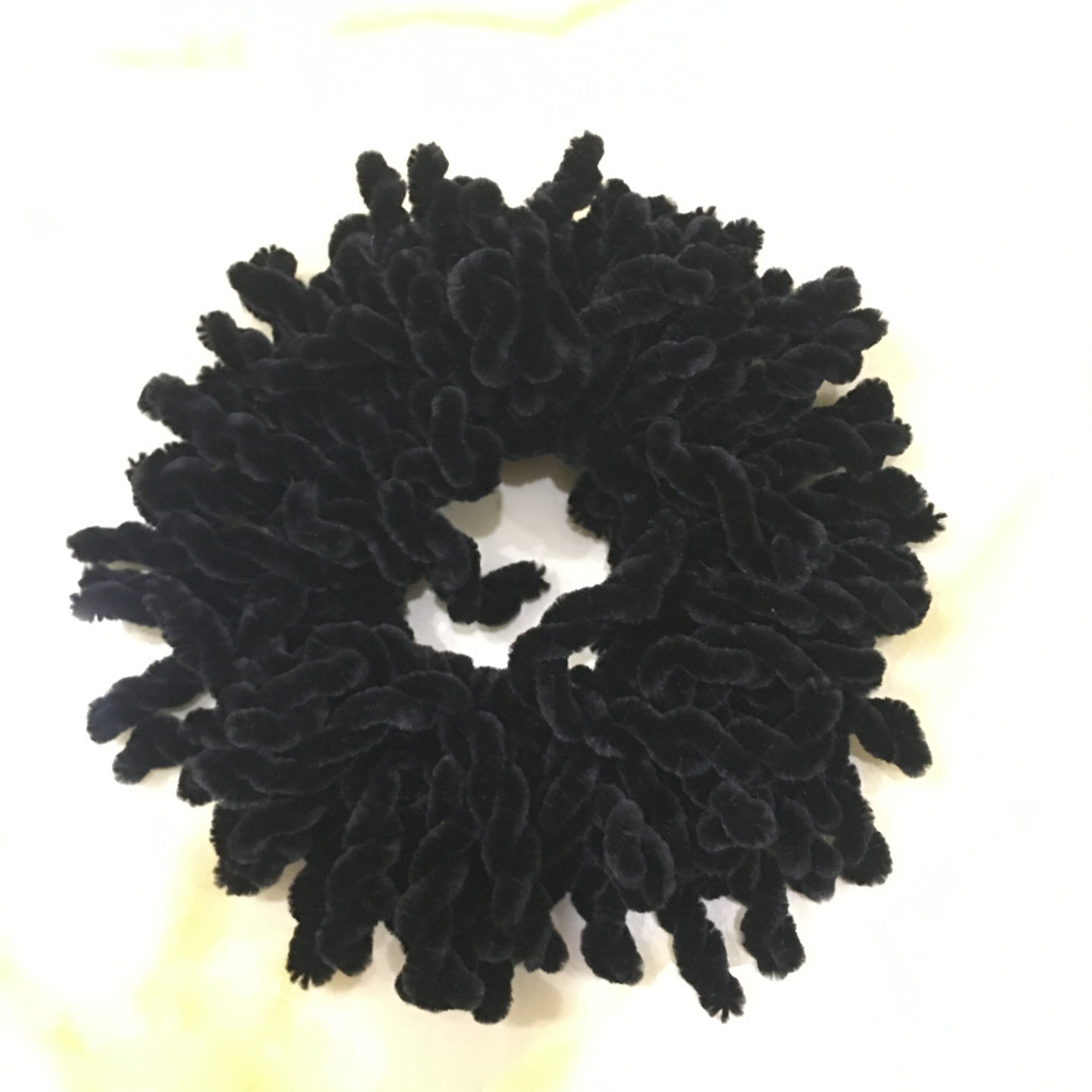 Plush Wool Hair Loop Solid Color Backing Head Flower Indonesian Headscarf Accessories Ethnic Backing Hat Headwear H144