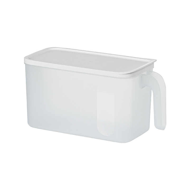 Nachuan refrigerator storage box with lid handle frosted transparent food storage box multi-size cabinet finishing box