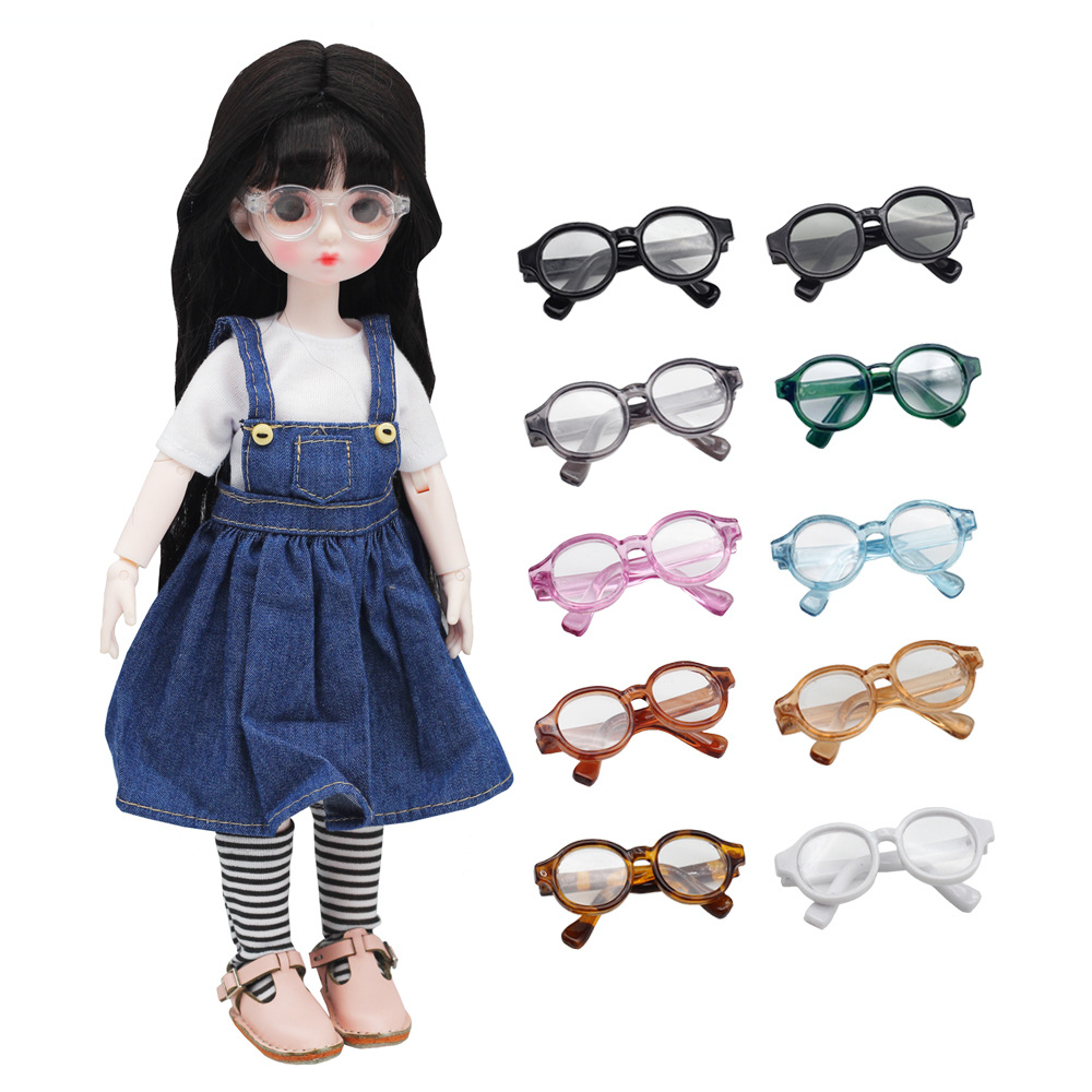 4.5cm glasses 6 points bjd toy doll plastic glasses 6 points/8 points/12 points bjd doll accessories glasses