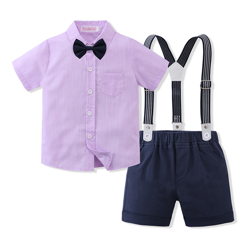 Foreign trade children's clothing wholesale primary source of two-piece children's clothing baby Summer short-sleeved boys summer clothing