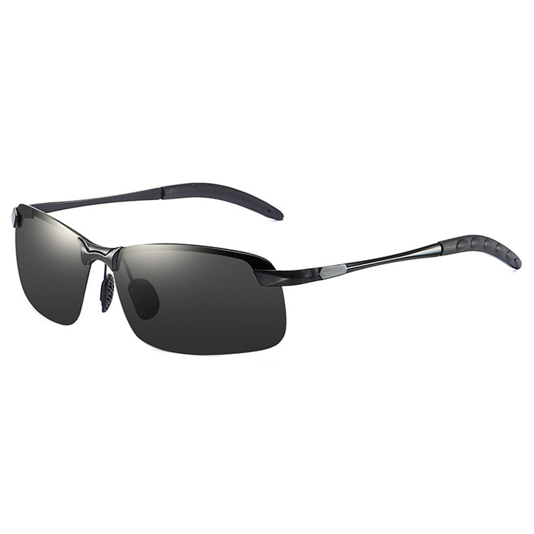 Driving day and night dual-purpose sunglasses 3043 outdoor fishing men's polarized intelligent photosensitive metal color changing sunglasses