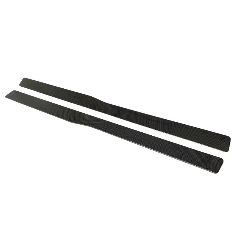 Suitable for BMW real M3M4 side skirt F80F82 modified PSM bright black carbon fiber pattern side skirt side spoiler surround