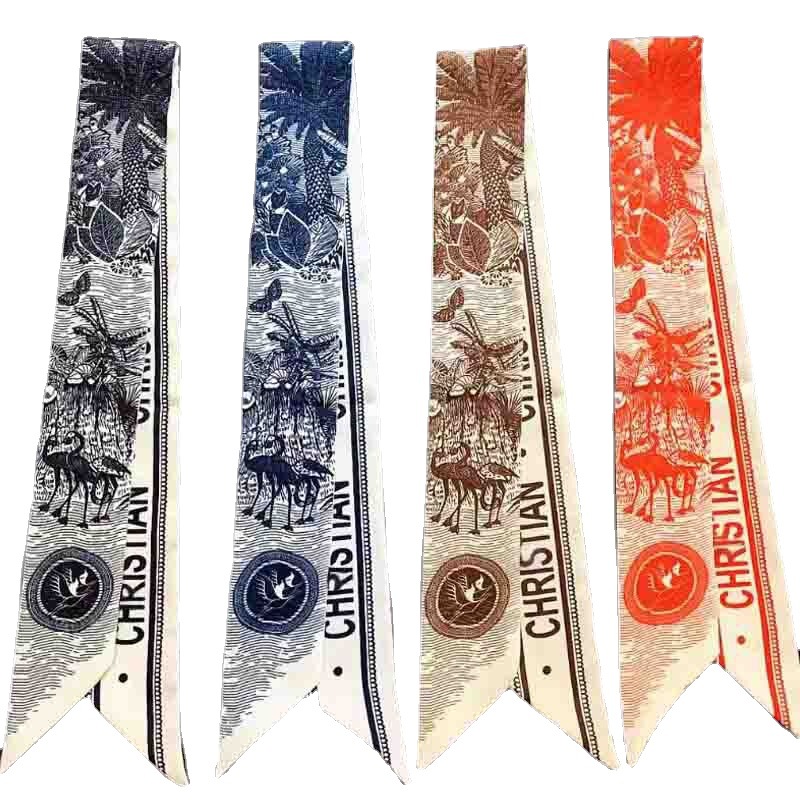 Long Ribbon Hair Band Tie Bag Small Silk Scarf Gift Box Bag Accessories Accessories Belt Bow All-match Thin and Narrow Summer