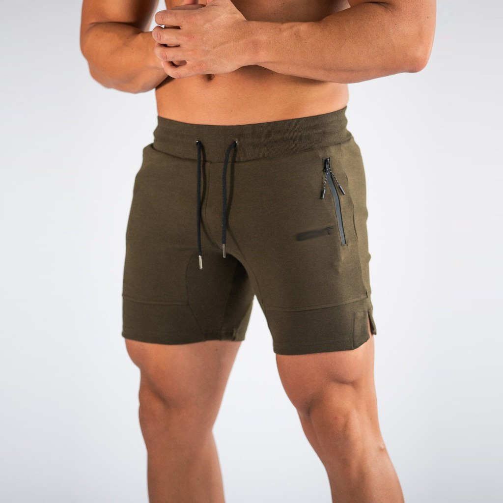 Quick-drying European and American cross-border zipper mesh sports leisure sports men's summer shorts running training pants men's