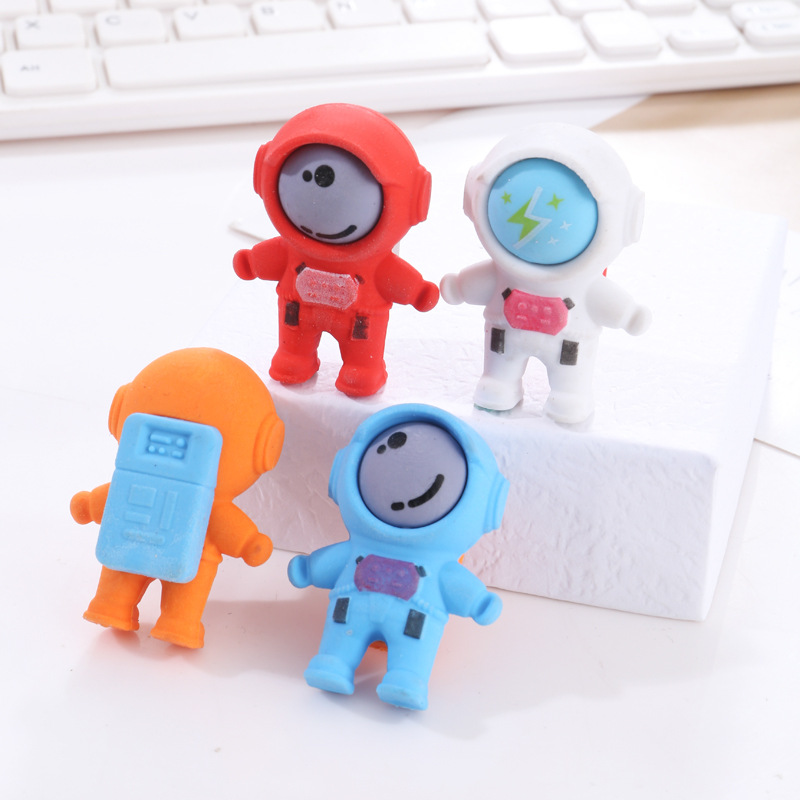 Cartoon Creative Rubber Spaceman Modeling Eraser Astronaut Stationery Primary School Prizes Gift Wholesale