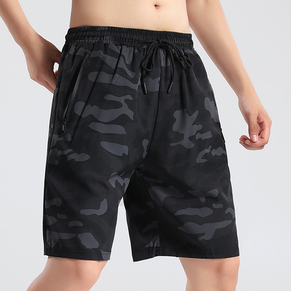 Summer men's sports running quick-drying shorts fitness pants woven four-sided elastic foreign trade processing leisure shorts